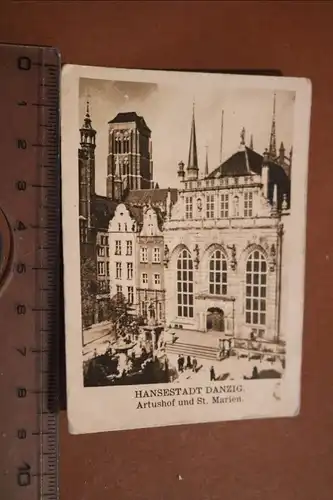 altes Foto - Kleinbildserie - Hansestadt Danzig  Artushof u. St. Marien