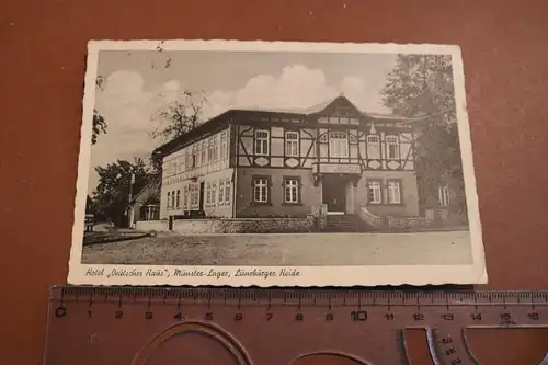 tolle alte Karte - Hotel Deutsches Haus Münster-Lager - Lüneburger Heide (2)