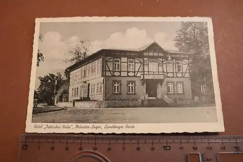 tolle alte Karte - Hotel Deutsches Haus Münster-Lager - Lüneburger Heide
