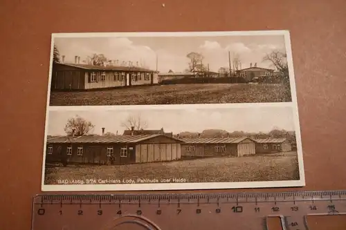 tolle alte Karte - R.A.D. Lager Carl-Hans Lody  Pahlhude über Heide (2) 