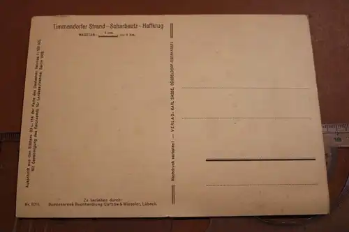 tolle alte Karte - Landkarte - Timmendorfer Strand und Umgebung 1932