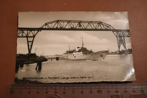 tolle alte Fotokarte - Eisenbahnhochbrücke Hochdonn , Schiff Wappen von Hamburg