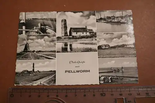 tolle alte Karte - Grüße von der Insel Pellworm 1959