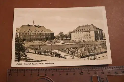 tolle alte Karte - Niebüll - Friedrich Paulsen Schule , Schülerheim 1959