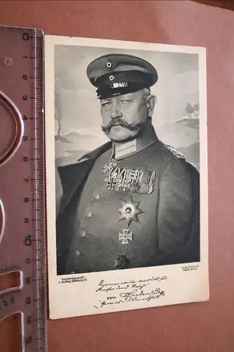 tolle alte Karte - Generalfeldmarschall von Hindenburg 