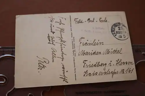 tolle alte Karte - zwei beleibte Soldaten - Uns will England aushungern lassen ?