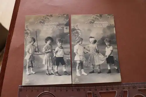 zwei tolle alte Karten - Kinderspiele - 1914