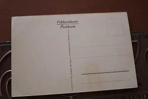 tolle alte Felpostkarte - Kirchturm unserer feindlichen Seite