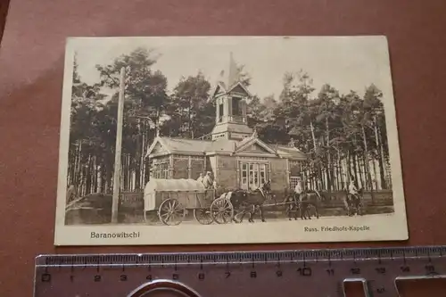 tolle alte Felpostkarte -Baranowitschi  russ. Friedhofs-Kapelle 1916