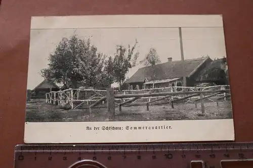 tolle alte Felpostkarte - An der Schtichara Sommerquartier 1916