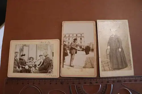 drei  alte CDV Fotos - Personen  Chatelaillon - 1905