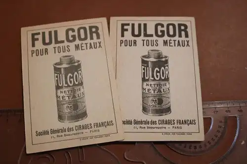 zwei tolle alte Sammelbilder Frankreich - Fulgor pour tous Métaux