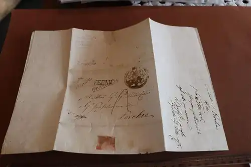 sehr alter Vordruckbrief von 1826 aus Italien Fermo, Comune di Monterubbiano