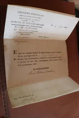 sehr alter Vordruckbrief von 1826 aus Italien Fermo, Comune di Monterubbiano