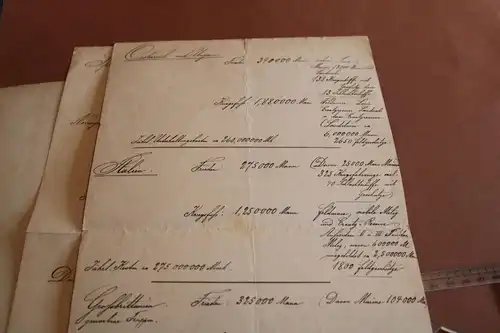 alte handschriftliche Aufstellung der Soldatenstärke vers. Länder 1873 ?