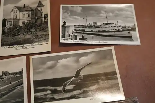 fünf tolle alte Karten von Cuxhaven, Erholungsheim, Wattfahrt, Hapagdampfer 