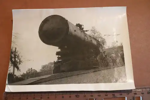 tolles altes Foto Spezialtransport Lokomotivkessel auf Cuhlemayer Strassenroller