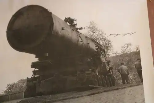 tolles altes Foto Spezialtransport Lokomotivkessel auf Cuhlemayer Strassenroller