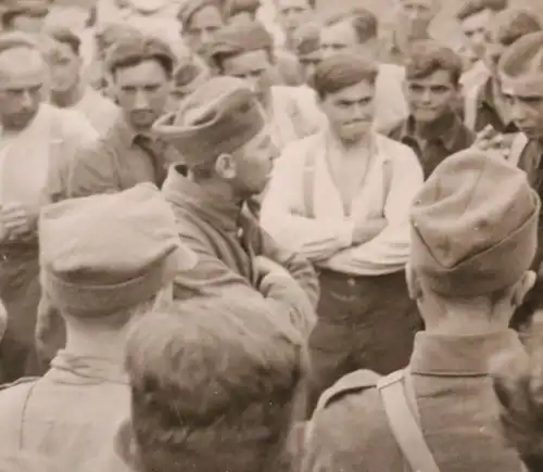 sechs alte Fotos - Soldaten, Zerstörung, Panzertruppe, Verbündete, Russland ?