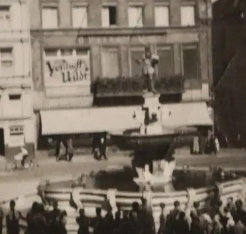 tolles altes Foto - Aachen Kaiser Karl Brunnen Kaufhaus Vonhoff Wildt  30-40er