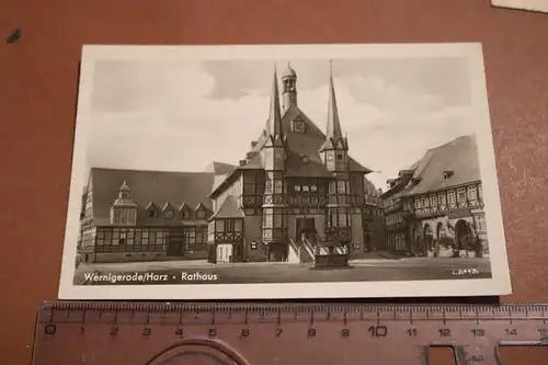 tolle alte Karte - Wernigerode Rathaus  30-50er Jahre ???