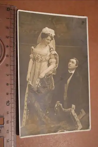 tolles altes Foto - Schauspielerpaar Rudi Gfaller und Ehefrau - 1912  Leipzig