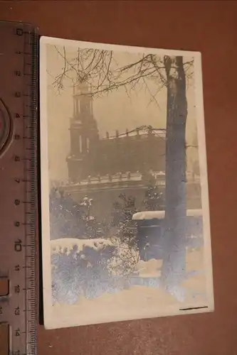 tolle alte Foto Karte - Dresden im Schnee 1926