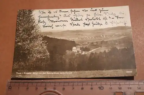tolle alte Karte - Thum im Erzgebirge  1930 