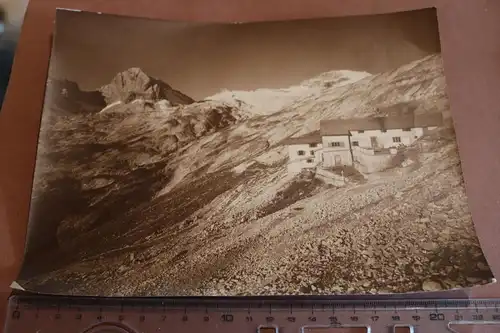 altes großes Foto - Berge Wettersteingebirge - Knorrhütte - 1921