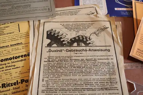 alte Werbungen und Erklärungen der ZARF-Werke Werdau-Leubnitz Sachsen 17 Stück