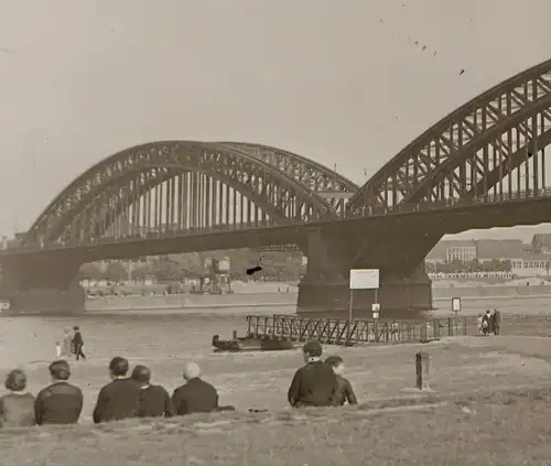 tolles altes Glasnegativ - Eisenbahnbrücke - Düsseldorf ??? 1910-30 ?
