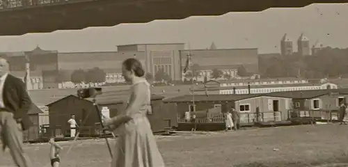 tolles altes Glasnegativ - Eisenbahnbrücke - Düsseldorf ??? 1910-30 ?