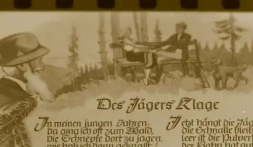 tolles altes Negativ -  Abfotografierte Karte ?? Des Jägers Klage 