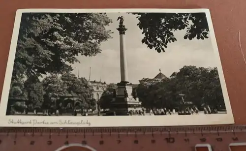 tolle alte Karte - Stuttgart - Partie am Schlosspark  1942