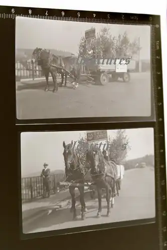 zwei tolle alte Negative - Festwagen DHZ Lebensmittel  - 50-60er Jahre - DDR?