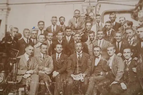 tolles altes Gruppenfoto - Maschinenbauschule Magdeburg 1924