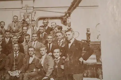 tolles altes Gruppenfoto - Maschinenbauschule Magdeburg 1924