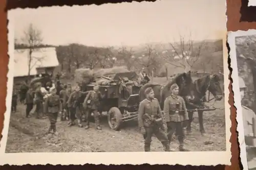 fünf alte Fotos  Soldaten - Ordenverleihung , Marsch - 1941