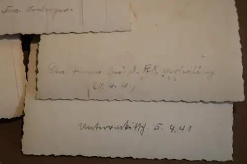 fünf alte Fotos  Soldaten - Ordenverleihung , Marsch - 1941 