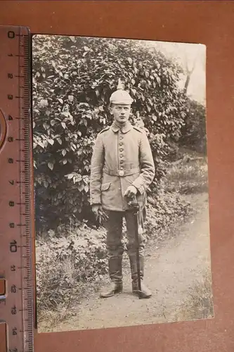 tolles altes Foto - Portrait eines Soldaten  mit Pickelhaube 39 Inf. Regt. ?1918