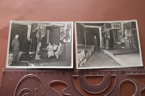zwei tolle alte Fotos - Teppichhändler - Perserteppiche ?? 1910-20 ??
