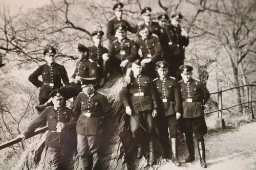 drei alte Fotos - Gruppe Feuerwehrmänner ??? Uniform - 30-40er Jahre 