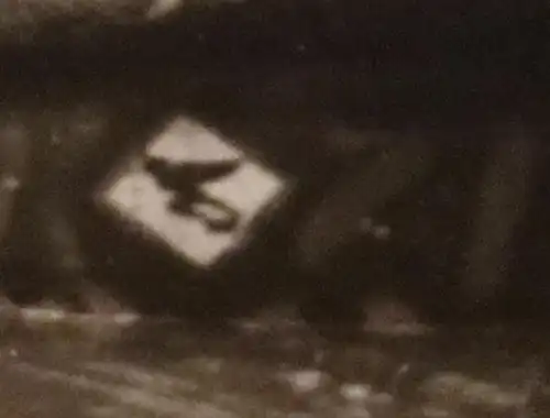 tolles  altes Foto - Sturmboot über Dnjepr - kleines Wappen