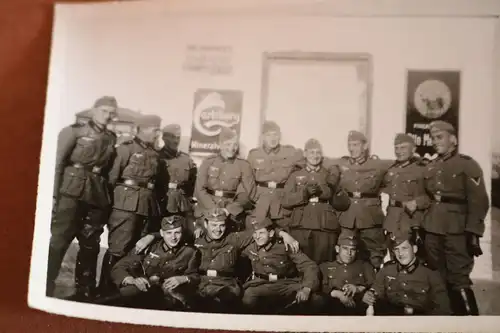  altes Foto -  Soldaten Dänemark Bäckerei Chr. Henrikson - Werbung Carlsberg Min