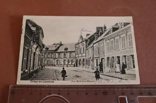 alte Feldpostkarte - Crépy en Laonnois - 1915 als Feldpost gelaufen