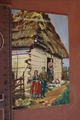 tolle alte Feldpostkarte - Typen aus Russisch-Polen - Feldpost 1916