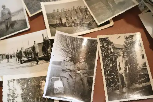 103 Fotos eines Soldaten - Nachschub ??? Pferdefuhrwagen usw.