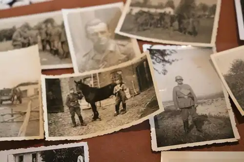 103 Fotos eines Soldaten - Nachschub ??? Pferdefuhrwagen usw.