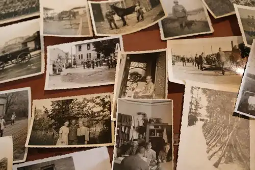 103 Fotos eines Soldaten - Nachschub ??? Pferdefuhrwagen usw.