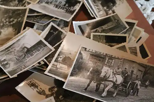 103 Fotos eines Soldaten - Nachschub ??? Pferdefuhrwagen usw.